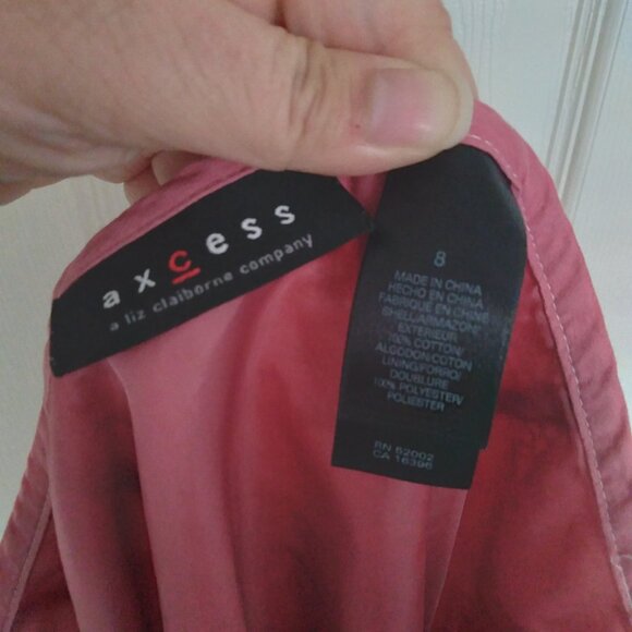 Vintage Axcess Liz Claiborne Pink Midi Skirt with Embroidered Floral Print - Picture 5 of 5